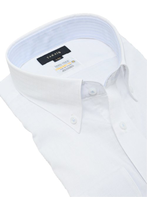 形態安定 吸水速乾 スタンダードフィット ボタンダウン長袖シャツ