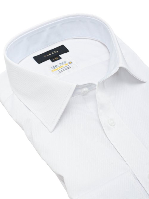形態安定 吸水速乾 スタンダードフィット ワイドカラー長袖シャツ