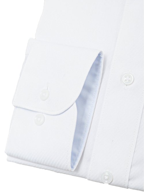 形態安定 吸水速乾 スタンダードフィット ワイドカラー長袖シャツ