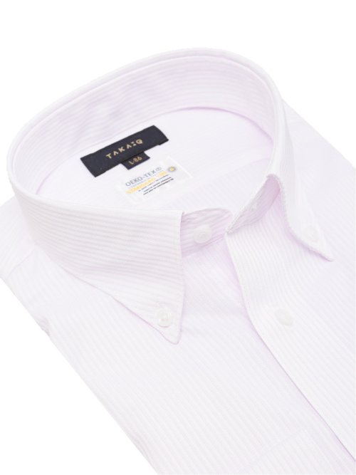 形態安定 吸水速乾 スタンダードフィット ボタンダウン長袖シャツ