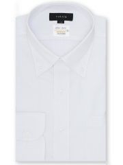 形態安定 吸水速乾 スタンダードフィット ボタンダウン長袖シャツ