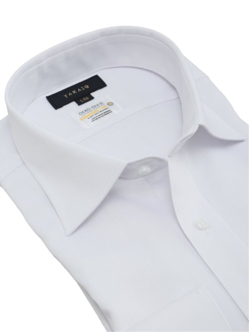 形態安定 吸水速乾 スタンダードフィット ワイドカラー長袖シャツ