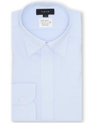 形態安定 吸水速乾 スタンダードフィット ボタンダウン長袖シャツ