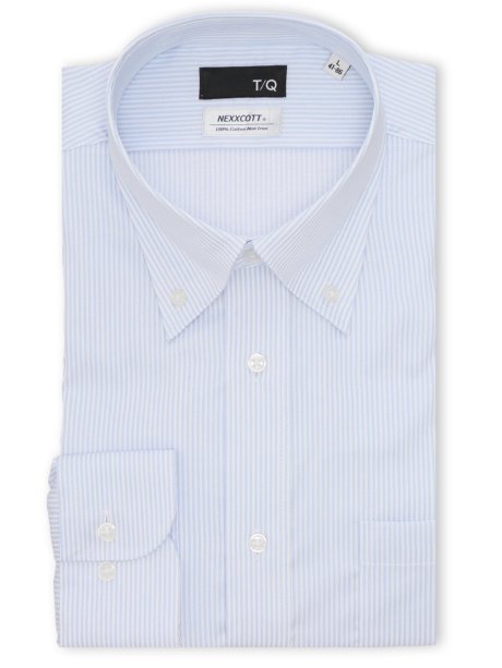 綿100% ノンアイロン NEWスタンダードフィット ボタンダウン長袖シャツ