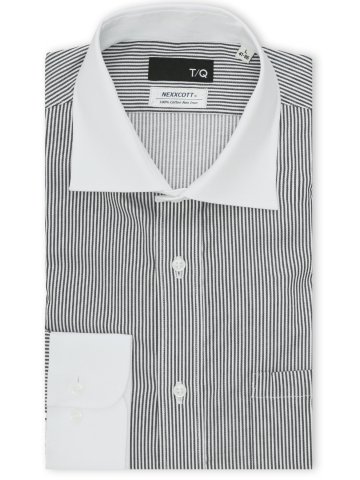 綿100% ノンアイロン NEWスタンダードフィット ワイドカラー長袖シャツ