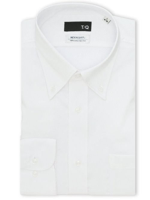 綿100% ノンアイロン NEWスタンダードフィット ボタンダウン長袖シャツ