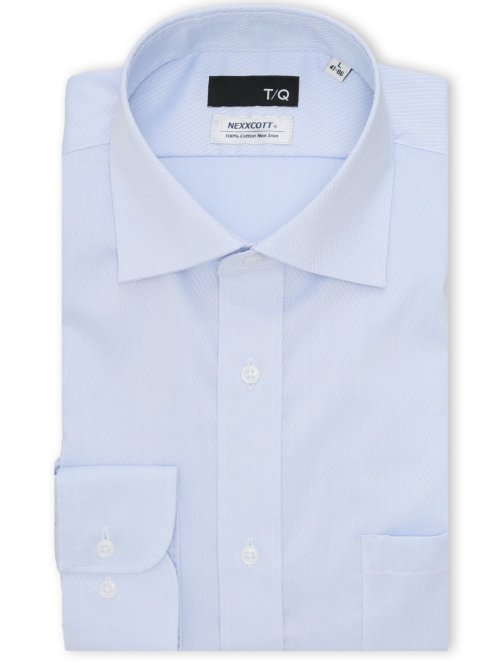 綿100% ノンアイロン NEWスタンダードフィット ワイドカラー長袖シャツ