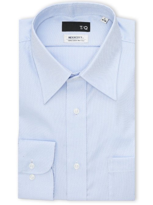 綿100% ノンアイロン NEWスタンダードフィット レギュラーカラー長袖