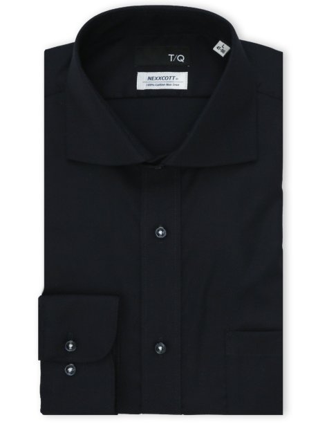 綿100% ノンアイロン NEWスタンダードフィット カッタウェイ長袖シャツ