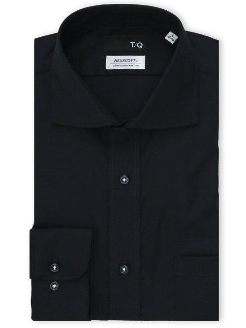 綿100% ノンアイロン NEWスタンダードフィット カッタウェイ長袖シャツ