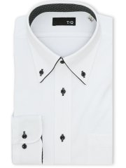 ノンアイロンストレッチ NEWスタンダードフィット ボタンダウン長袖ニットシャツ