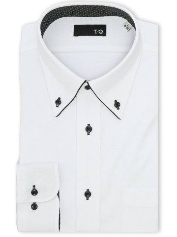 ノンアイロンストレッチ NEWスタンダードフィット ボタンダウン長袖ニットシャツ