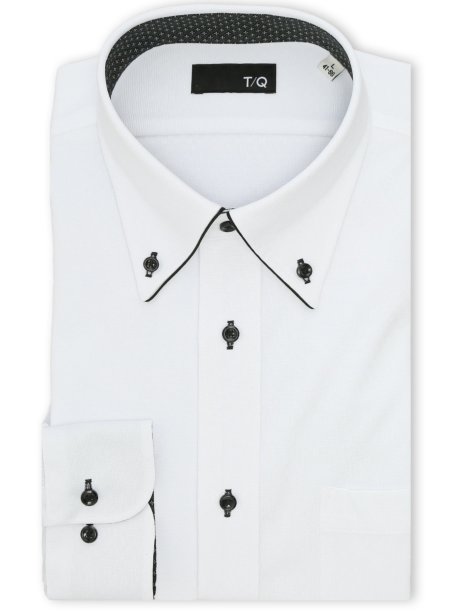 ノンアイロンストレッチ NEWスタンダードフィット ボタンダウン長袖ニットシャツ