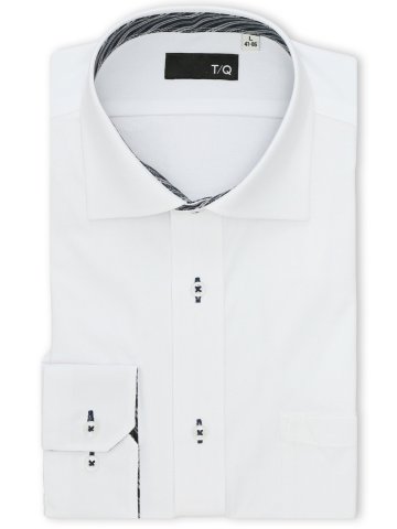 ノンアイロンストレッチ NEWスタンダードフィット ワイドカラー長袖ニットシャツ