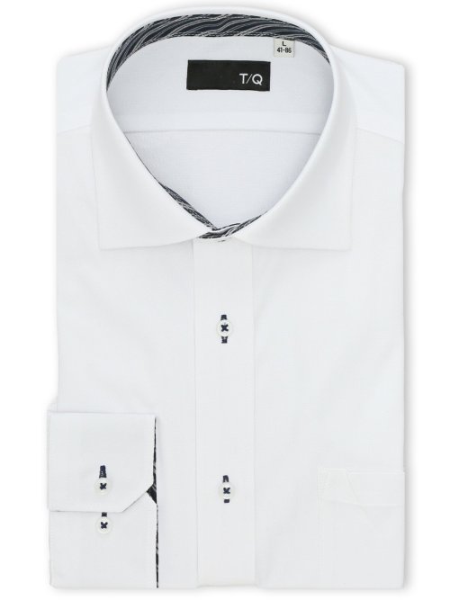 ノンアイロンストレッチ NEWスタンダードフィット ワイドカラー長袖ニットシャツ