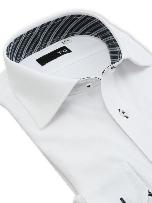 ノンアイロンストレッチ NEWスタンダードフィット ワイドカラー長袖ニットシャツ