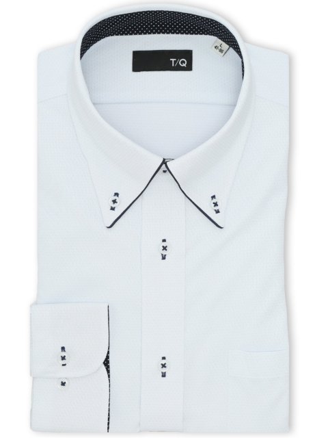 ノンアイロンストレッチ NEWスタンダードフィット ボタンダウン長袖ニットシャツ