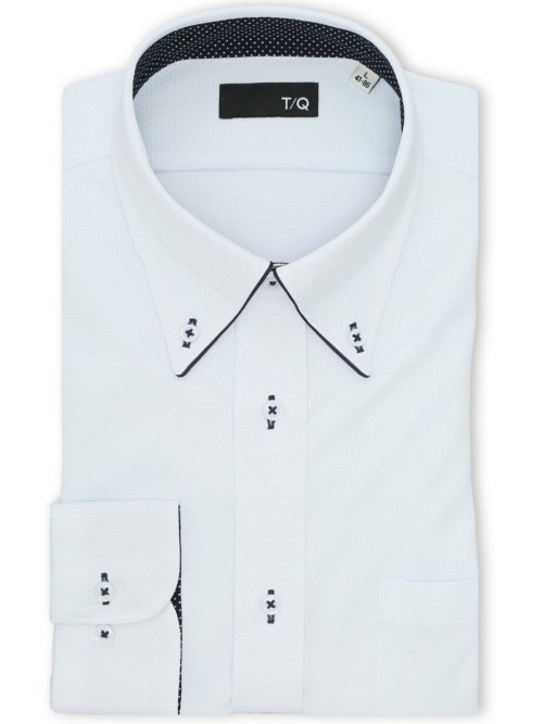 ノンアイロンストレッチ NEWスタンダードフィット ボタンダウン長袖ニットシャツ