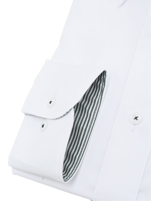 形態安定 吸水速乾 スタンダードフィット ボタンダウン長袖シャツ