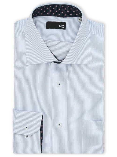 ノンアイロンストレッチ NEWスタンダードフィット ワイドカラー長袖ニットシャツ