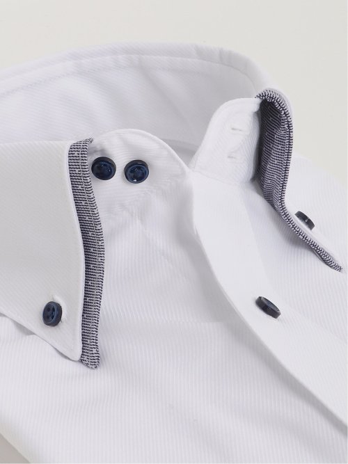 形態安定 吸水速乾 スタンダードフィット 2枚衿ドゥエ長袖シャツ