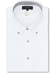 形態安定 吸水速乾 スタンダードフィット ボタンダウン半袖シャツ