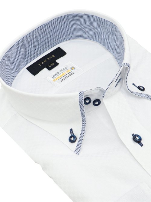 形態安定 吸水速乾 スタンダードフィット ドゥエボタンダウン長袖シャツ