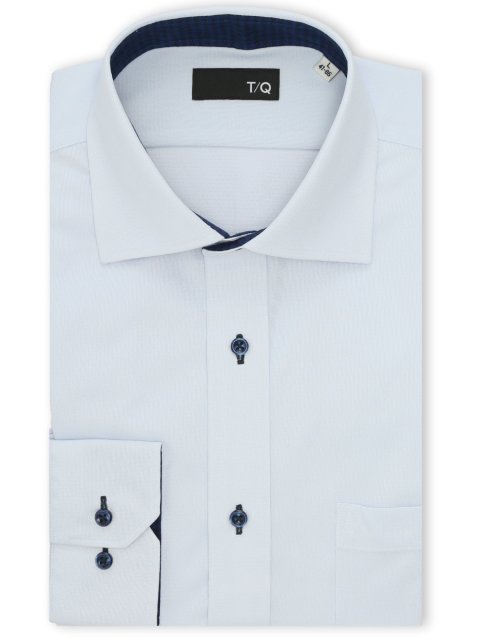 ノンアイロンストレッチ NEWスタンダードフィット ワイドカラー長袖ニットシャツ