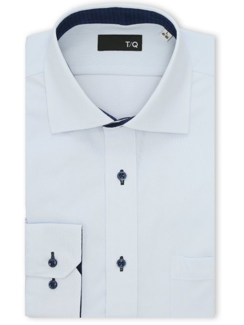 ノンアイロンストレッチ NEWスタンダードフィット ワイドカラー長袖ニットシャツ