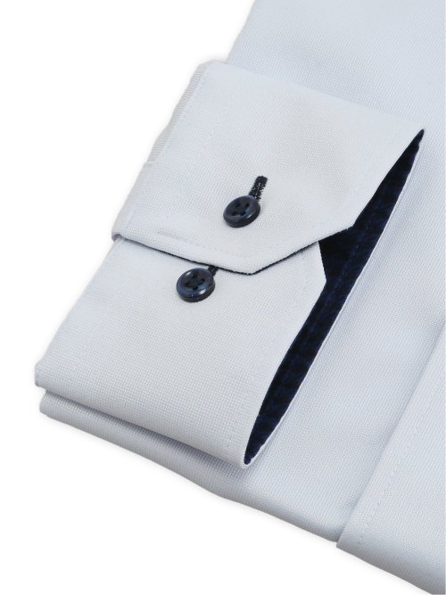 ノンアイロンストレッチ NEWスタンダードフィット ワイドカラー長袖ニットシャツ