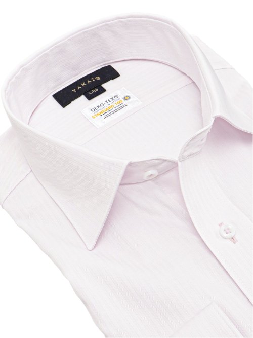 形態安定 吸水速乾 スタンダードフィット ワイドカラー長袖シャツ