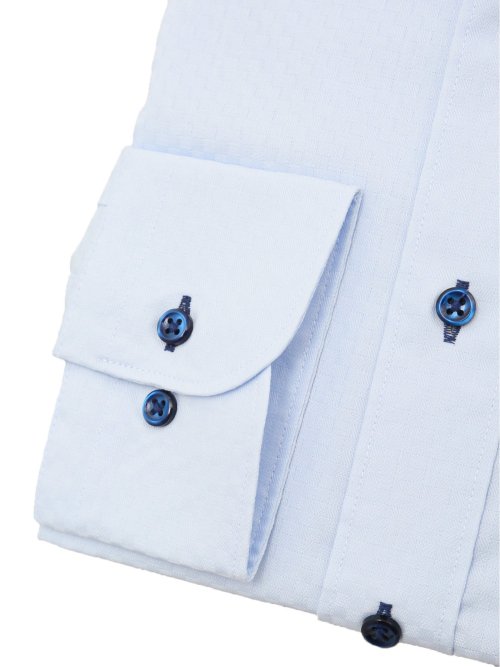 形態安定 吸水速乾 スタンダードフィット ボタンダウン長袖シャツ