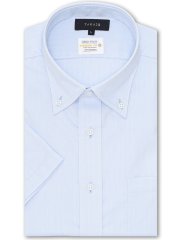 形態安定 吸水速乾 スタンダードフィット ボタンダウン半袖シャツ