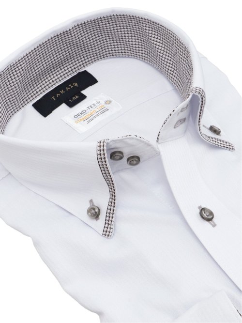 形態安定 吸水速乾 スタンダードフィット ドゥエボタンダウン長袖シャツ