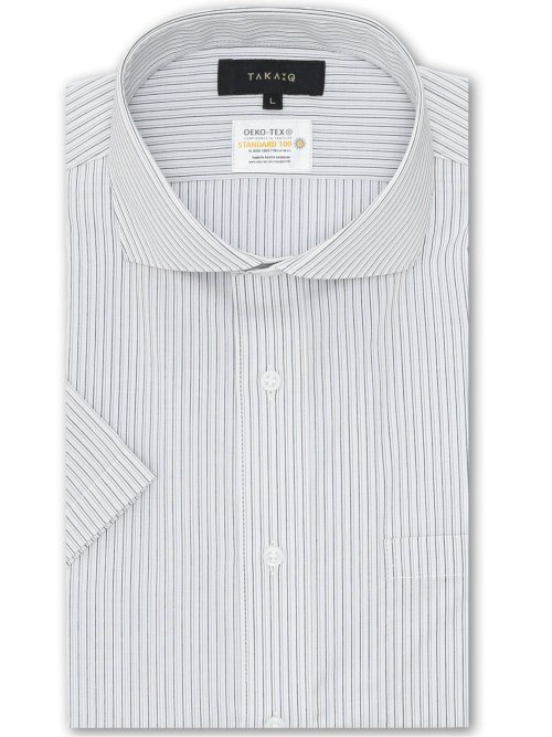 形態安定 吸水速乾 スタンダードフィット カッタウェイ半袖シャツ