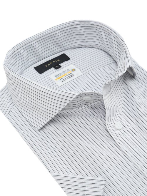 形態安定 吸水速乾 スタンダードフィット カッタウェイ半袖シャツ