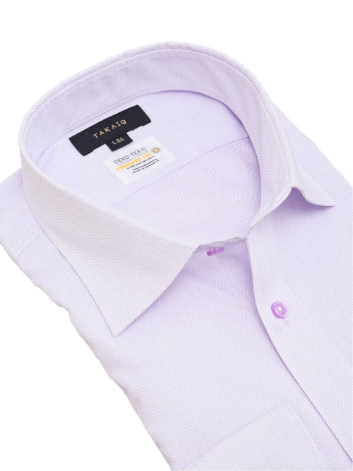 形態安定 吸水速乾 スタンダードフィット ワイドカラー長袖シャツ