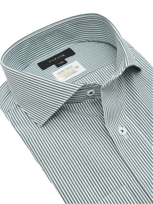 形態安定 吸水速乾 スタンダードフィット カッタウェイ長袖シャツ