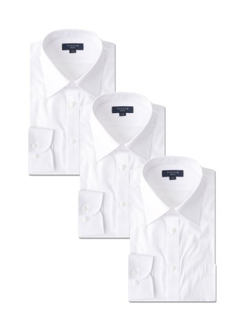 【WEB限定】形態安定 吸水速乾 スリムフィット レギュラーカラー長袖シャツ3枚セット