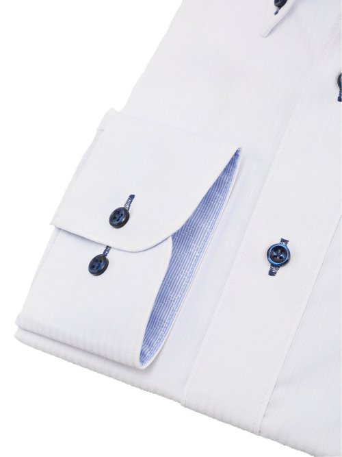 形態安定 吸水速乾 スタンダードフィット ボタンダウン長袖シャツ