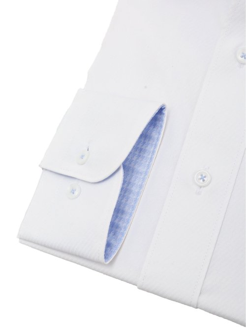 形態安定 吸水速乾 スタンダードフィット ワイドカラー長袖シャツ