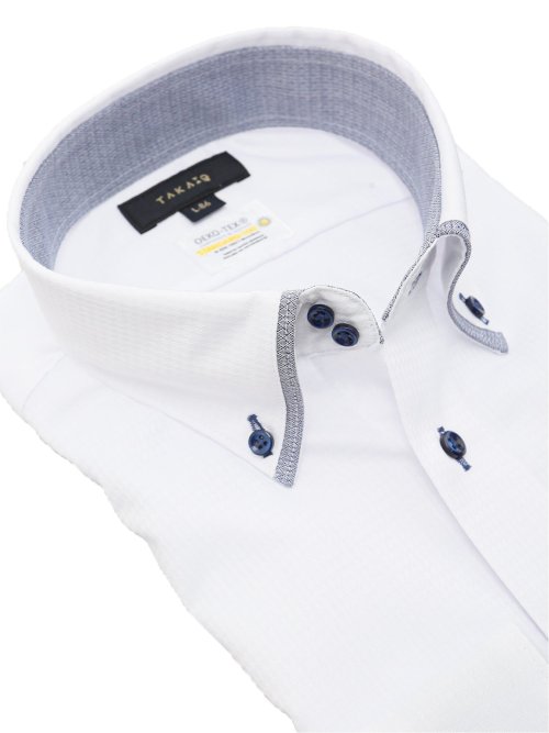 形態安定 吸水速乾 スタンダードフィット ドゥエボタンダウン長袖シャツ