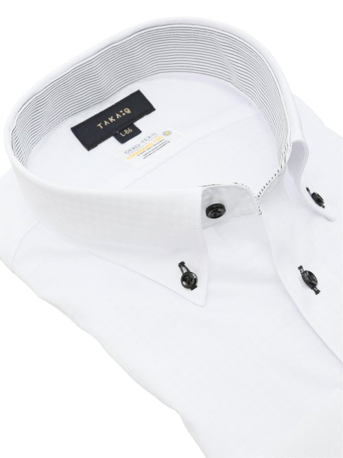 形態安定 吸水速乾 スタンダードフィット ボタンダウン長袖シャツ