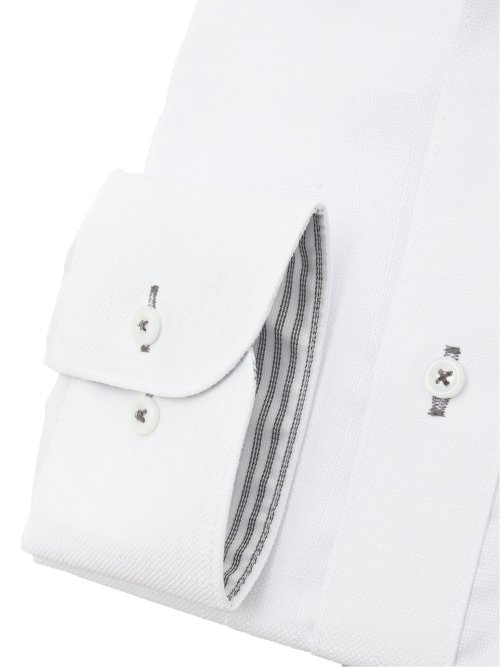 形態安定 吸水速乾 スタンダードフィット ボタンダウン長袖シャツ