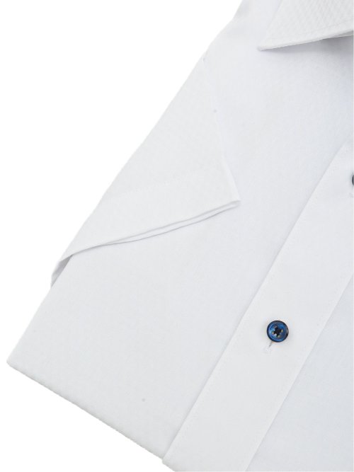 形態安定 吸水速乾 スタンダードフィット ワイドカラー半袖シャツ