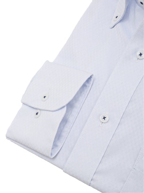 形態安定 吸水速乾 スタンダードフィット ボタンダウン長袖シャツ