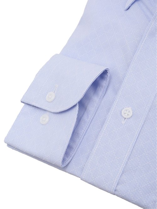 形態安定 吸水速乾 スタンダードフィット ボタンダウン長袖シャツ