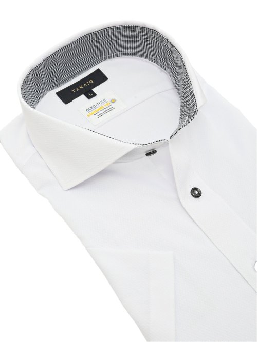 形態安定 吸水速乾 スタンダードフィット カッタウェイ半袖シャツ