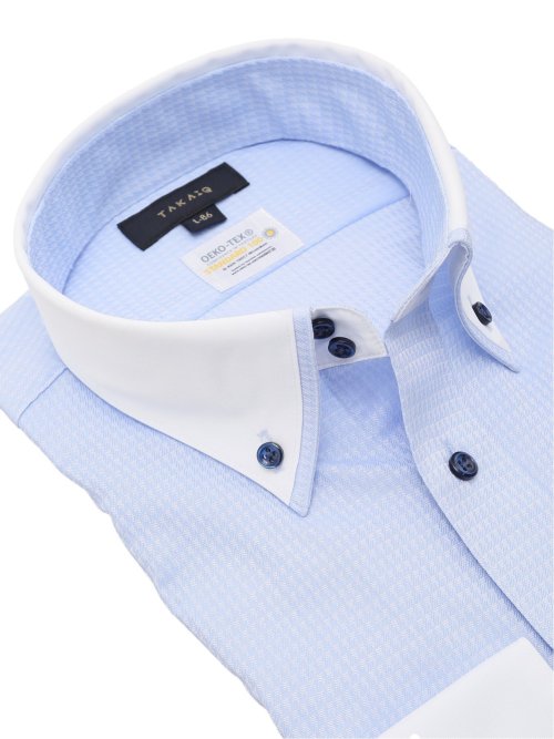 形態安定 吸水速乾 スタンダードフィット ドゥエボタンダウン長袖シャツ