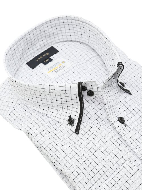 形態安定 吸水速乾 スタンダードフィット ドゥエボタンダウン長袖シャツ